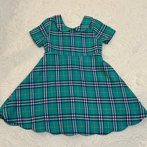 SweetHoney toddler dress. Size 5Y. Turquoise, navy, white. NWOT.